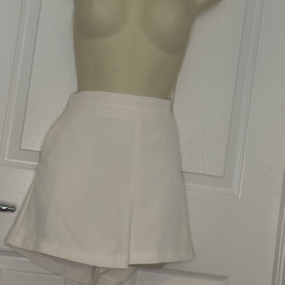 All: Row White Linen Shorts